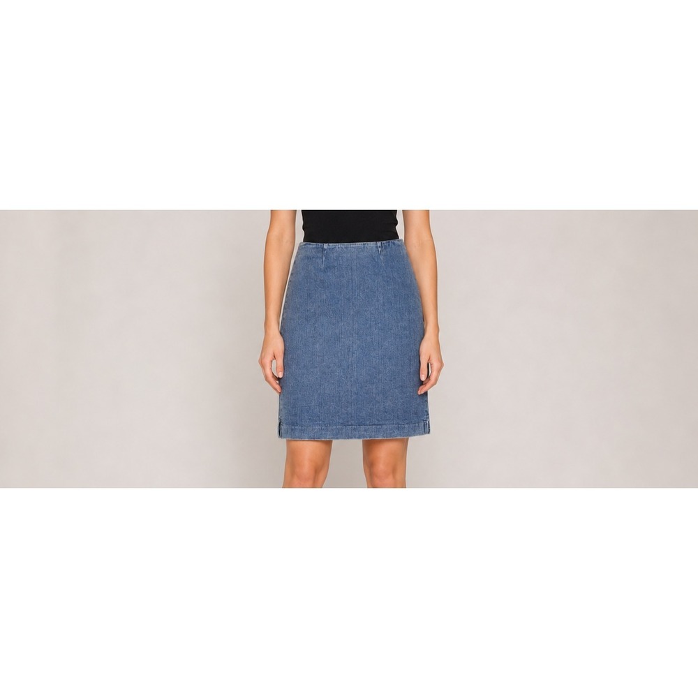 Vintage Lauren Ralph Lauren Denim Pencil Skirt Classic Stretchable Casual SZ 8